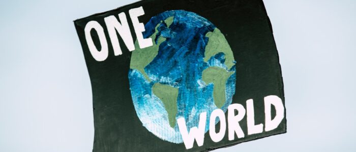 One World signage